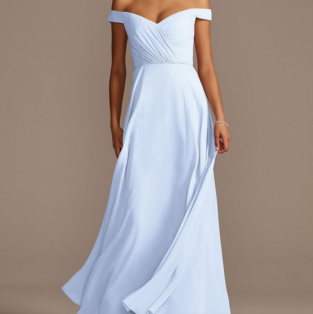 David's Bridal Chiffon Bridesmaid Dress